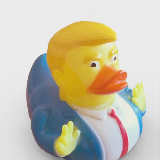 Quack Trump OG Duck with golden hair and red tie